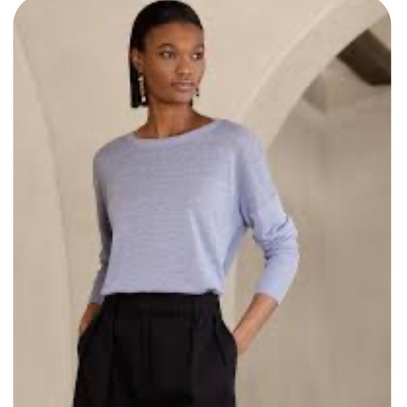 Banana Republic Cait Linen Blend Long Sleeve Top. White. XS. NWT. - Picture 11 of 14